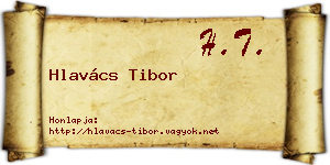 Hlavács Tibor névjegykártya
